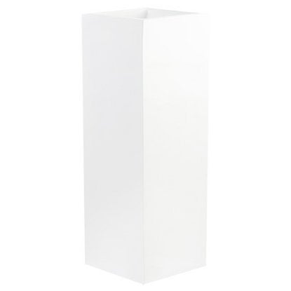 Plantenbak zuil 80 cm hoogglans wit