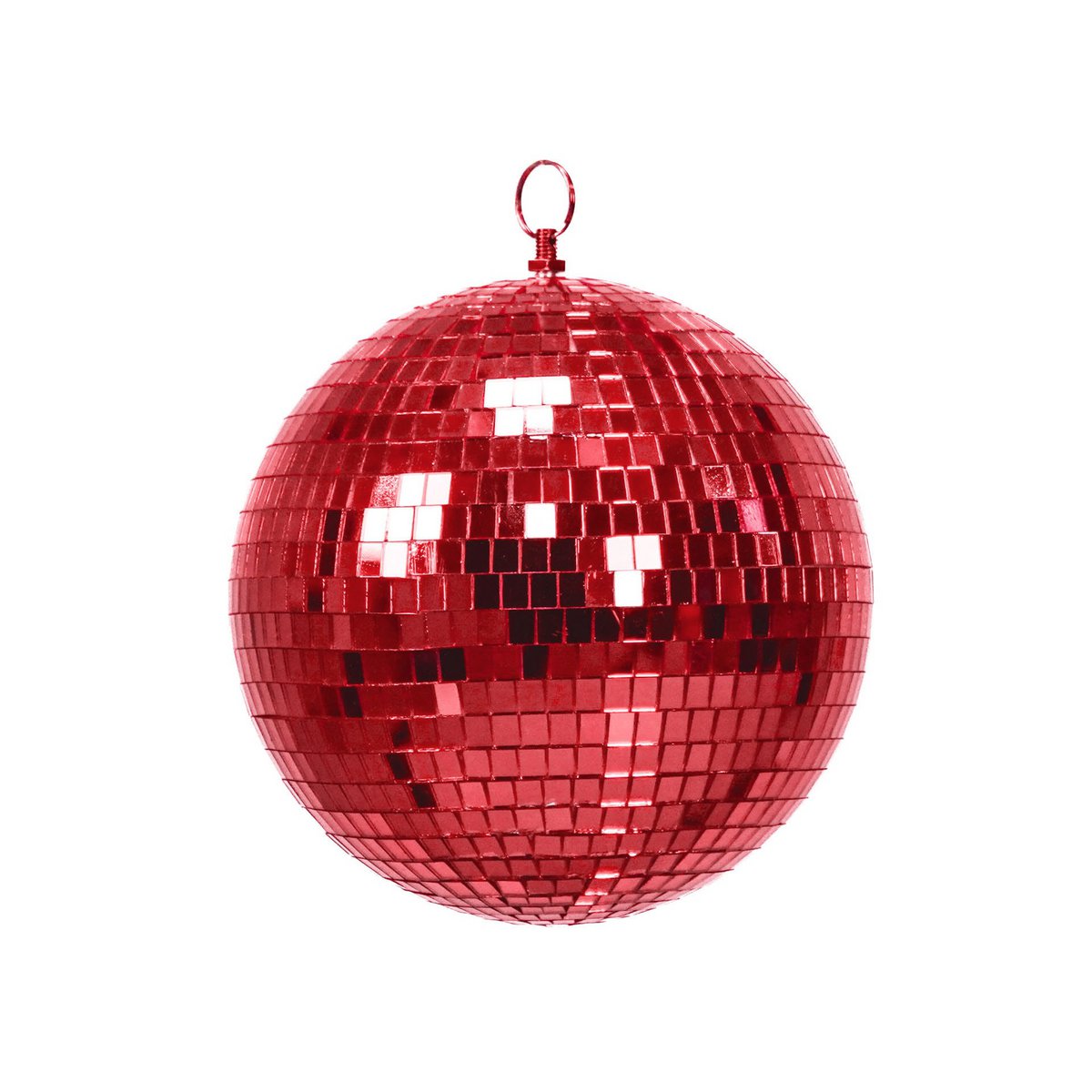 Kersthanger discobal 25x25x25 cm rood