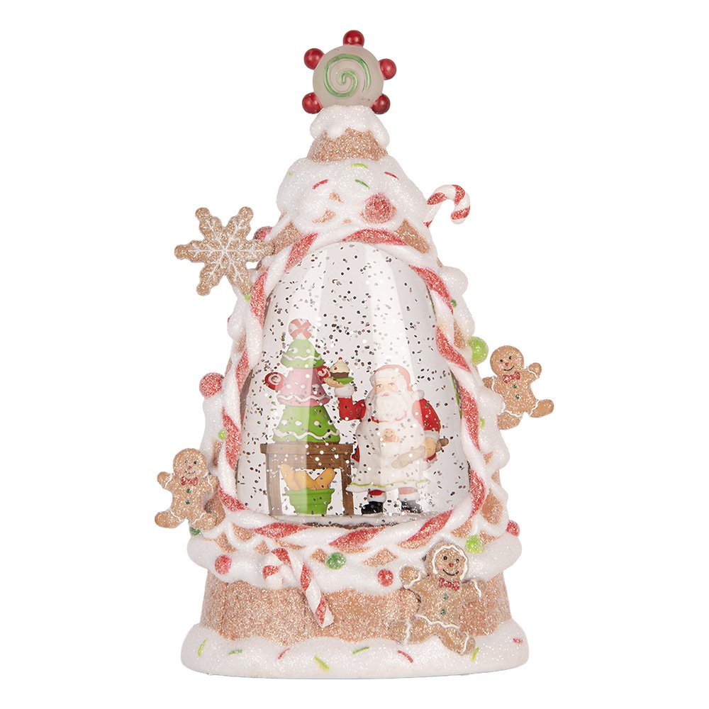 Kerstdecoratie met LED-verlichting en muziek Taart 14x8x24 cm / 3xAAA Wit Kunststof