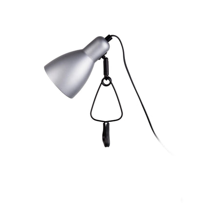 Klemtafellamp Mara zilver metaal 28 cm