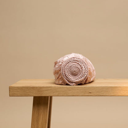 Eco Bamboo Fitted Sheet Powder Peach