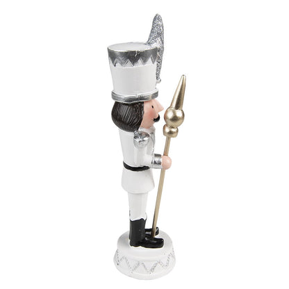 Notenkraker beeld 25 cm wit kunststof