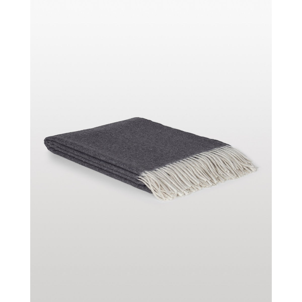 Deken Merino Kasjmier 50% kasjmier 50% merinowol donkergrijs