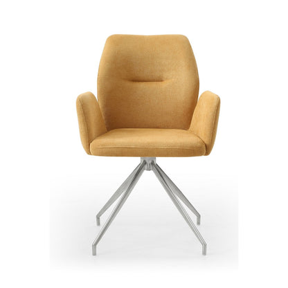Fauteuil draaibaar geel 60x62x89 cm