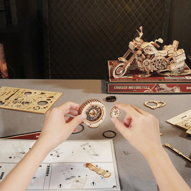 3D houten puzzel motorfiets 420 stukjes