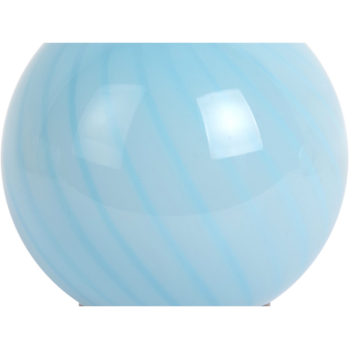 Tafellamp Zomerbol blauw glas 15x17 cm