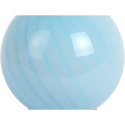 Tafellamp Zomerbol blauw glas 15x17 cm