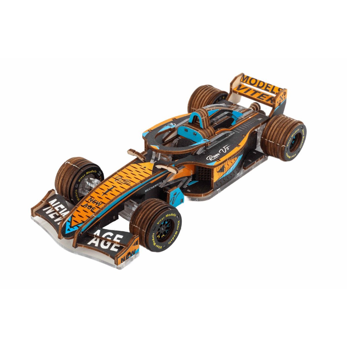 Modelbouwpakket Racer V3 geel aqua 17x7x4 cm