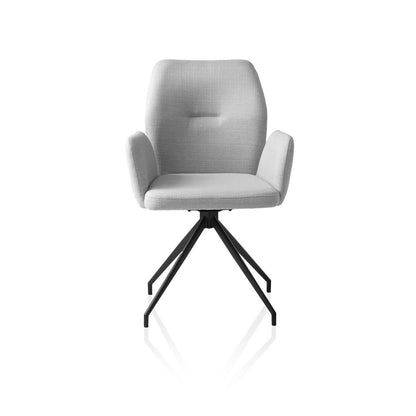 Fauteuil draaibaar lichtgrijs 59x58x88 cm