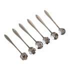 Theelepels 6 stuks zilveren bloemaccessoires