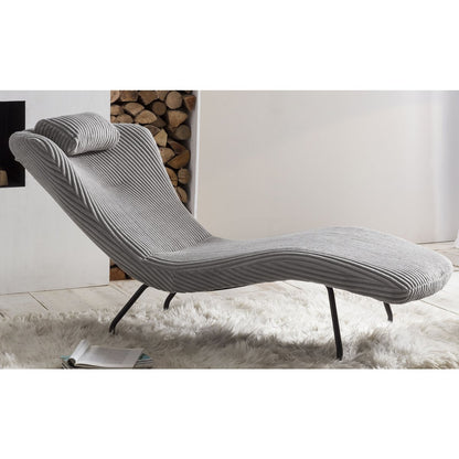 Lounger light gray textured fabric