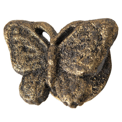 Door Knob Butterfly 8 cm Gold-colored Iron Furniture Knob