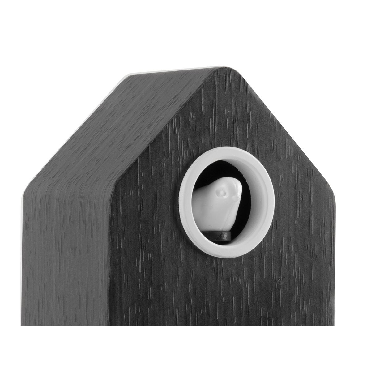 Wekker koekoek LED zwart 9x16x9 cm houtfineer