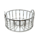 Round Fruit Bowl Carved in Silver 35x35x18cm Elegant
