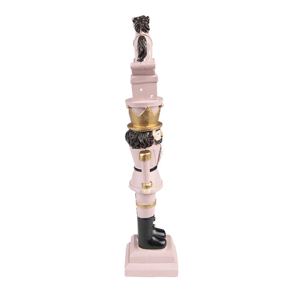 Christmas Decoration Nutcracker 23 cm Pink Polyresin