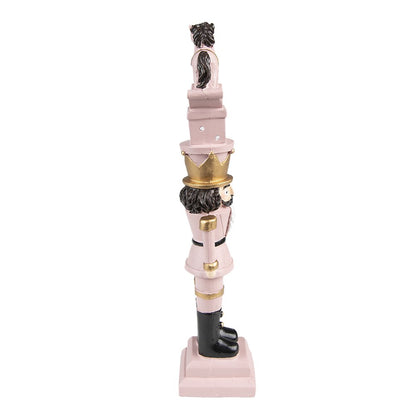 Christmas Decoration Nutcracker 23 cm Pink Polyresin