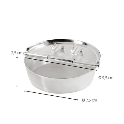 Asbak opvouwbaar verzilverd Ø10 cm
