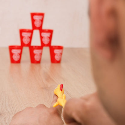 Tafelspel Desktop Flickin Chicken plastic rubber
