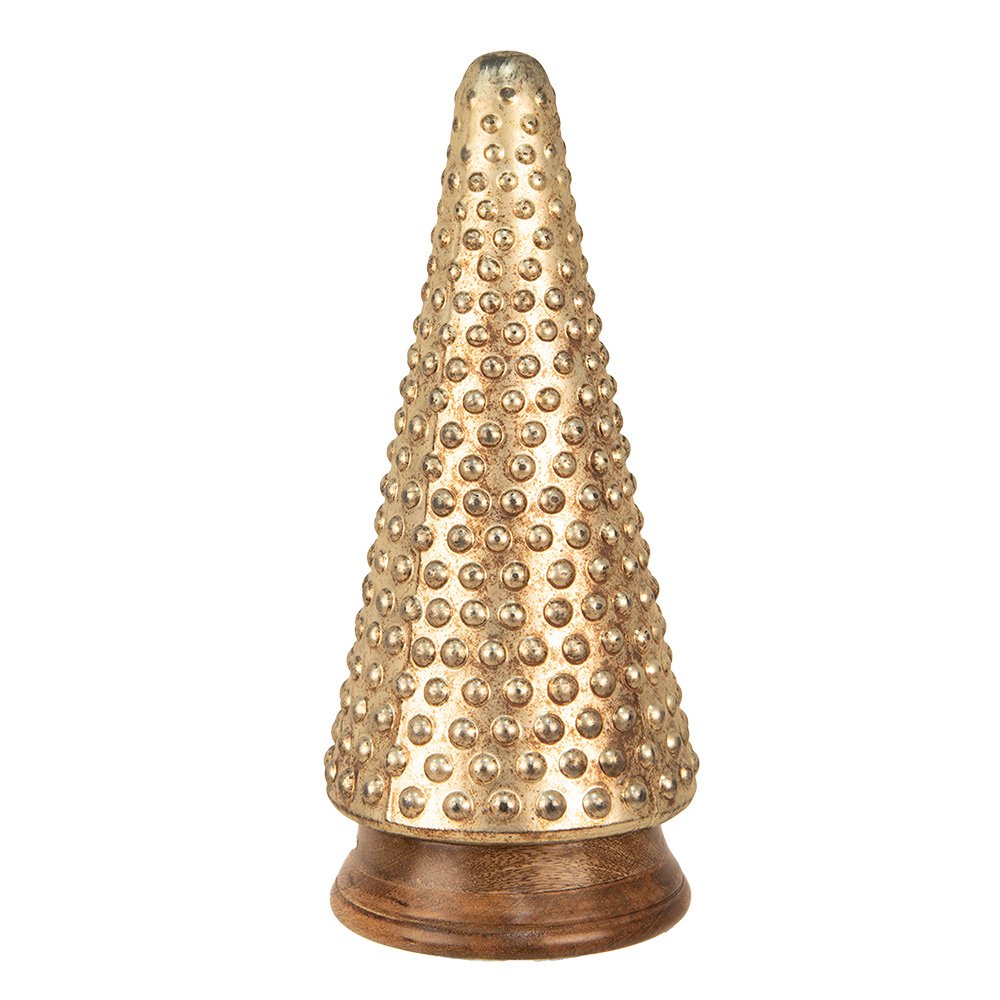 Kerstboom Ø 14x31 cm goudkleurig glas