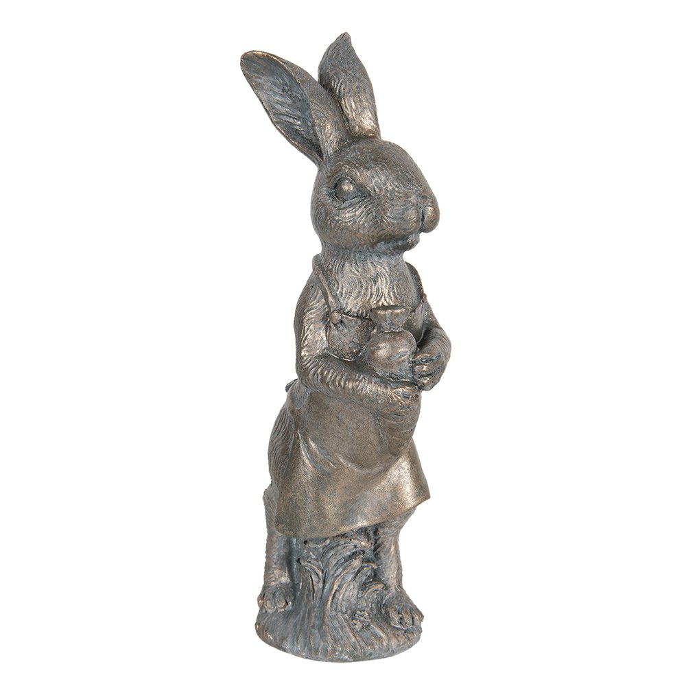 Rabbit Figurine 21 cm Brown Plastic Home Accessories