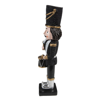 Notenkraker beeld 16 cm zwart kunststof