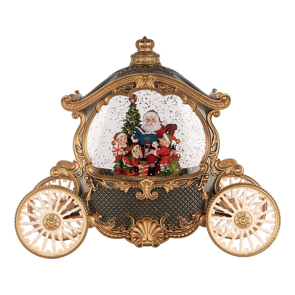 Kerstdecoratie met LED-verlichting en muziek 26x11x20 cm / 3xAA Groen Kunststof