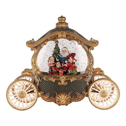 Kerstdecoratie met LED-verlichting en muziek 26x11x20 cm / 3xAA Groen Kunststof
