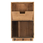 Wandrek 71 cm hout metaal bruin zwart
