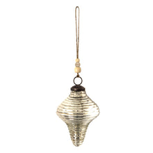 Kerstbal 7 cm zilver glas