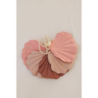 Linnen slinger met schelpen roze 3 m