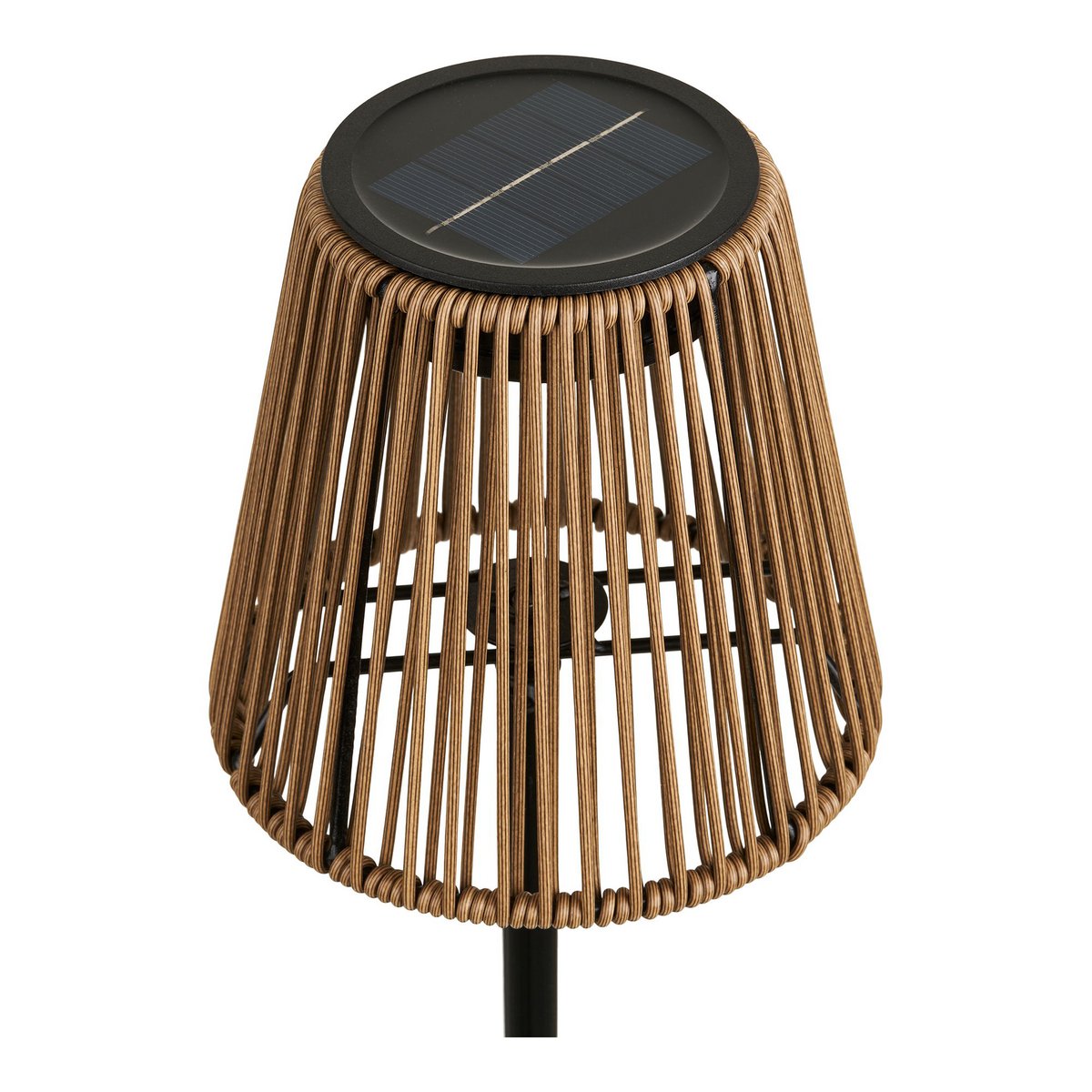 Salford Lamp, oplaadbaar met geïntegreerd zonnepaneel, bruin/zwart