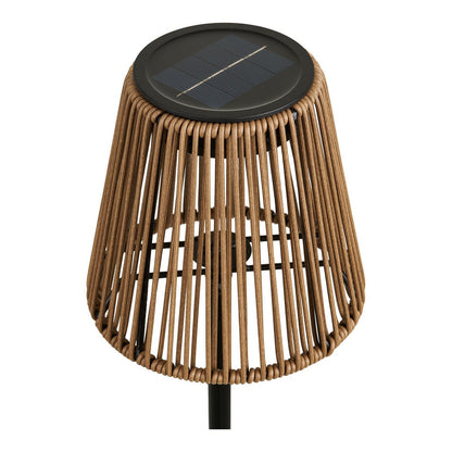 Salford Lamp, oplaadbaar met geïntegreerd zonnepaneel, bruin/zwart