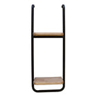 Wandrek 30x15x80 cm bruin metaal hout