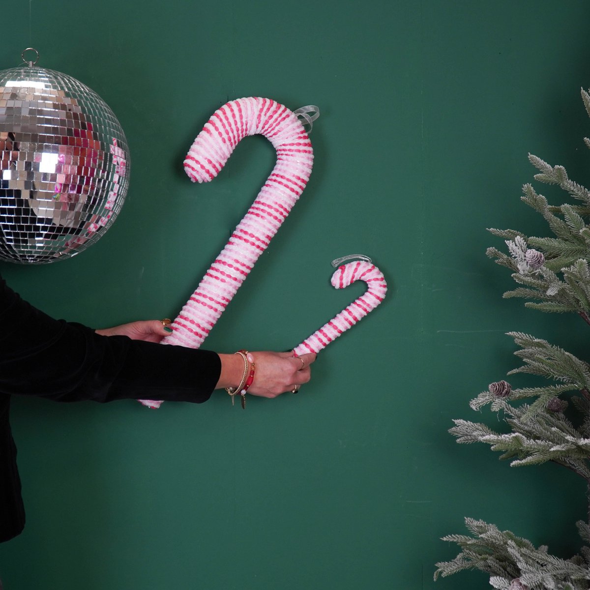 Decoration - Candy Cane - Foam - Pink - 52cm