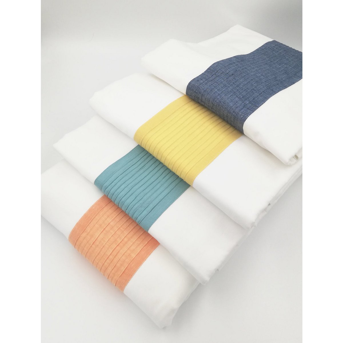 Beddengoed set 100x150 cm katoen satijn linnen blauw