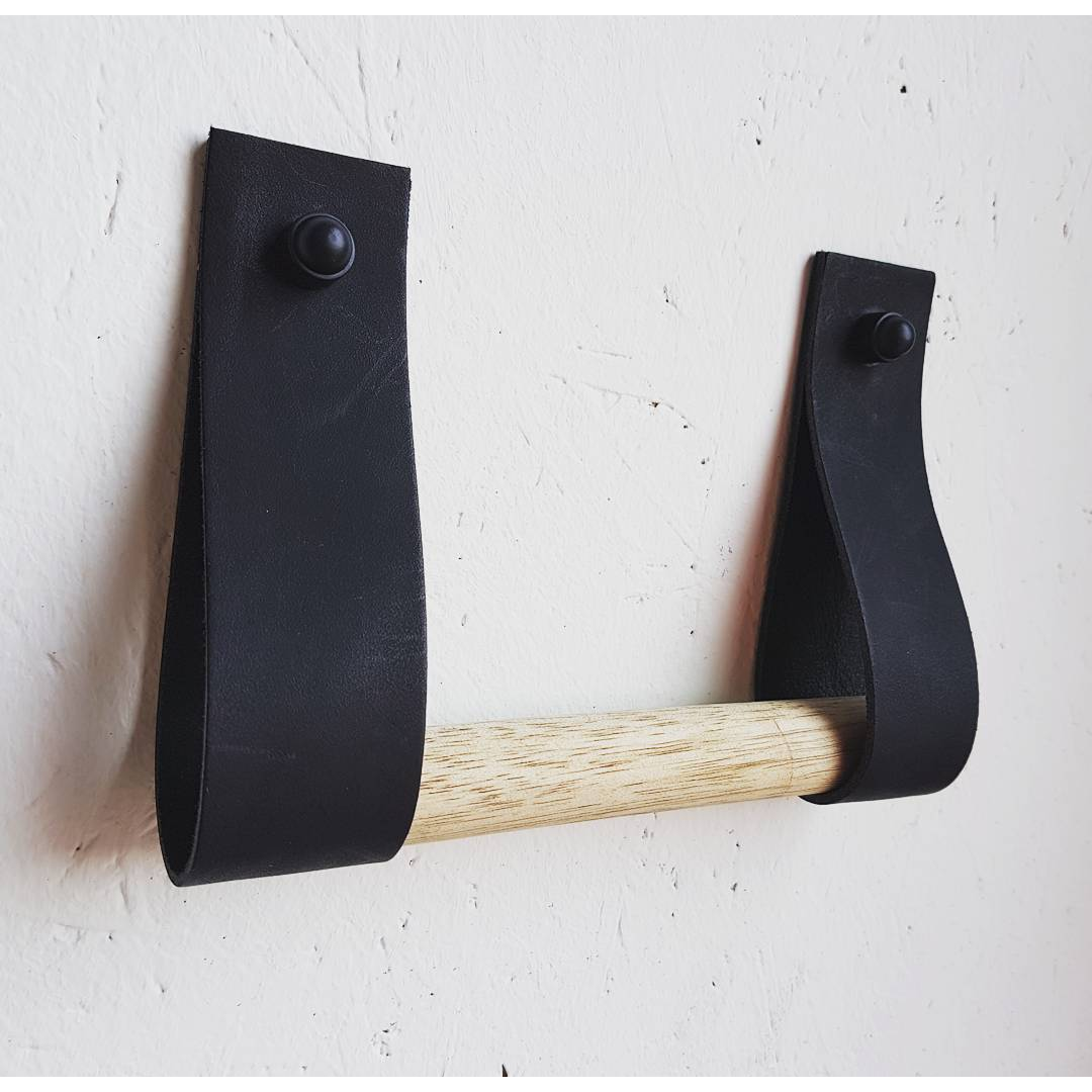 Toiletrolhouder leer
