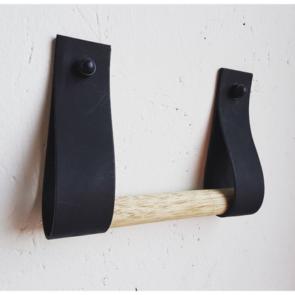 Toiletrolhouder leer