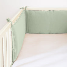 Groene bedbumper van biologisch katoen