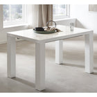 Eettafel 120-240x80 cm wit hoogglans MDF
