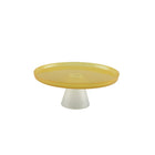 Cakeschotel glas geel 21 cm