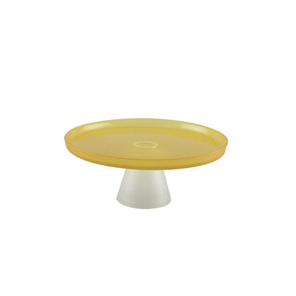 Cakeschotel glas geel 21 cm