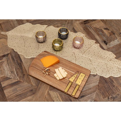 Kaasplank 35x20 cm hout met 2 messen