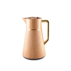 Koffiezetapparaat 1L plastic houtkleurig goud handvat