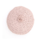 LENKA ROSE NUDE round crocheted cushion