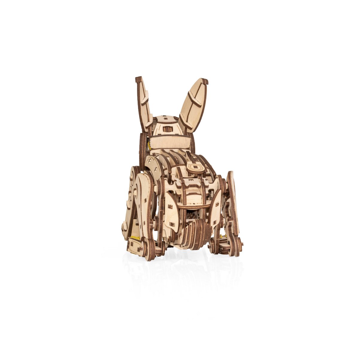 Eco Wood Art (EWA) DIY 3D Mechanische Houten Puzzel, Rabbit, 4561, 21,7x10,4x17,4