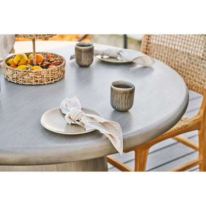 Lunchbord keramiek beige ø21 cm set van 4