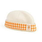 Babymuts biologisch katoen wit gingham