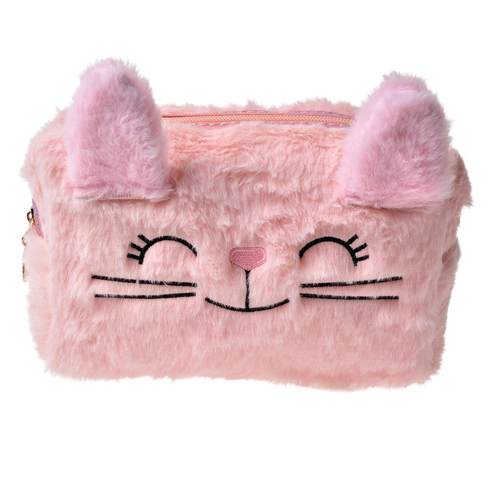 Toilettas 18x8x10 cm roze polyester kat