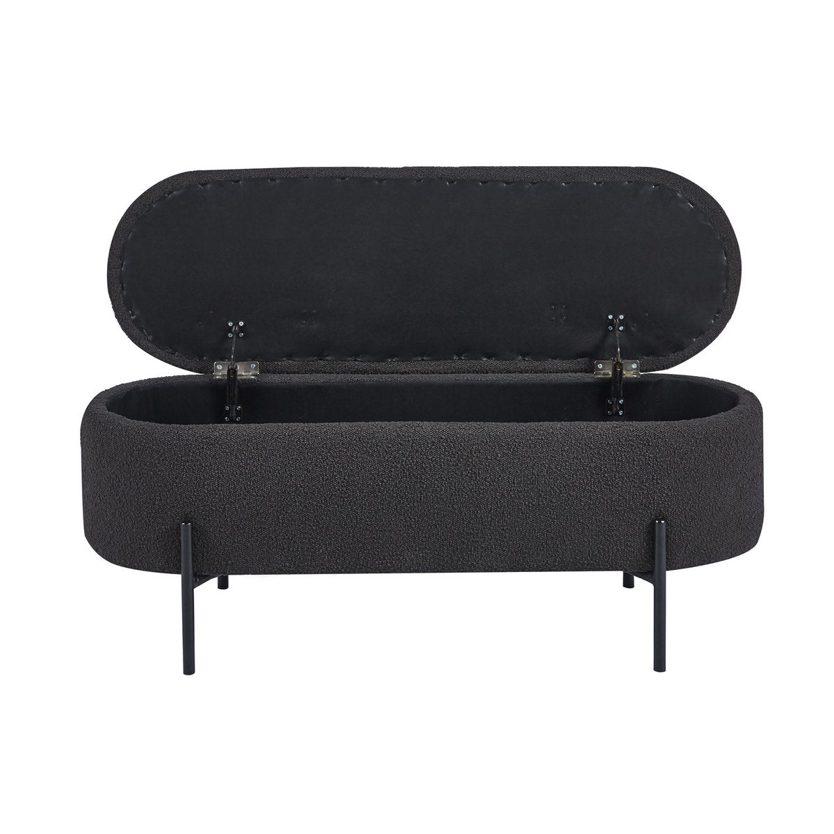Bedbank 110 cm opbergfunctie antraciet