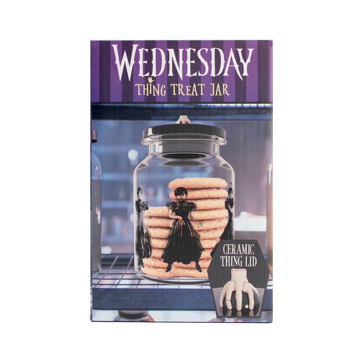 Voorraadglas Wednesday Addams 10.5x10.5x17 cm
